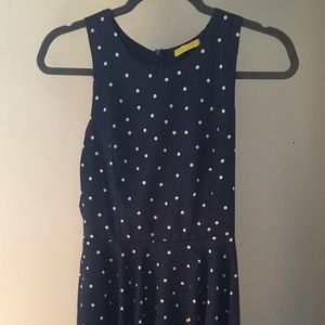 Navy Polka Dot Skater Dress